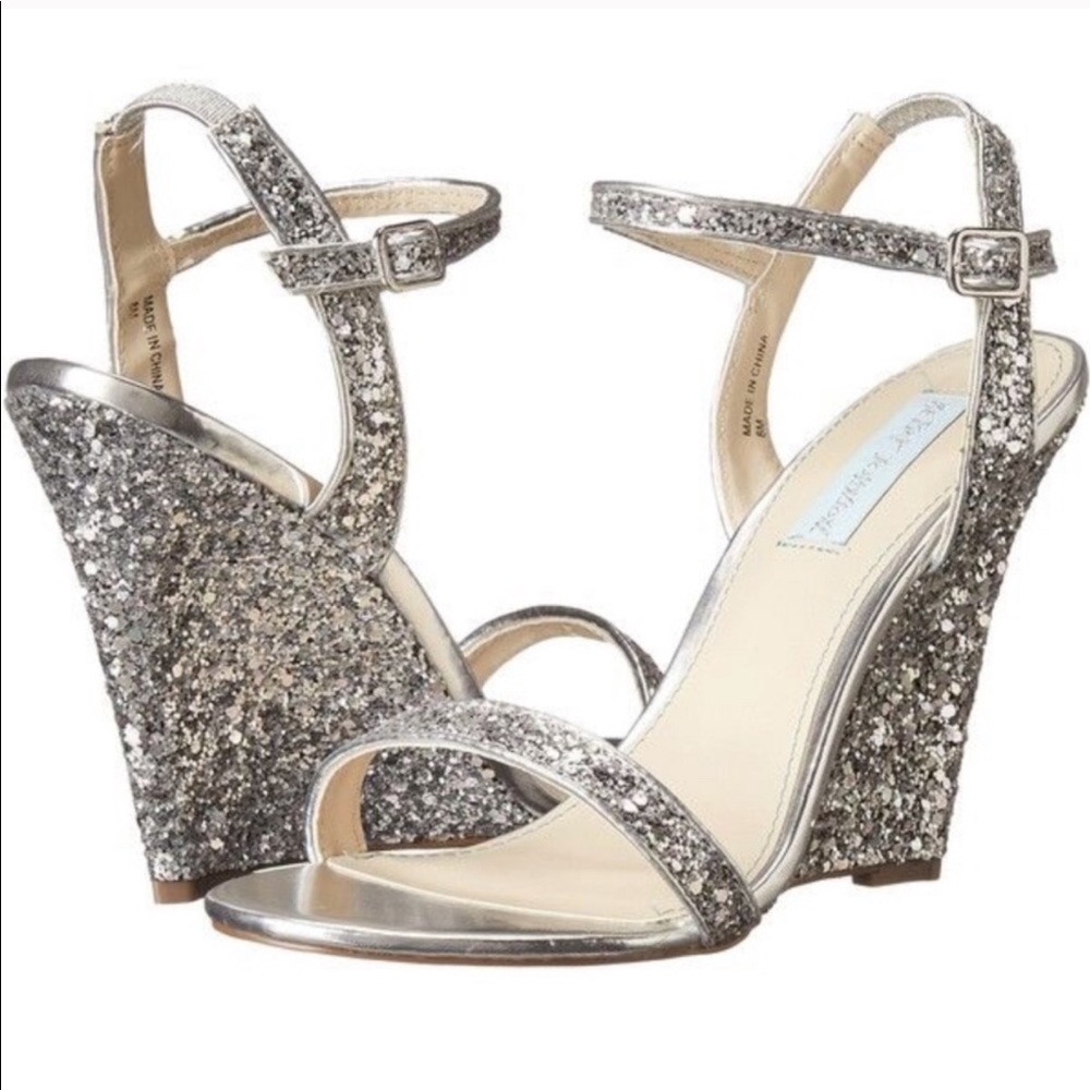 Betsey Johnson Darci Bling Wedge (Something Blue)